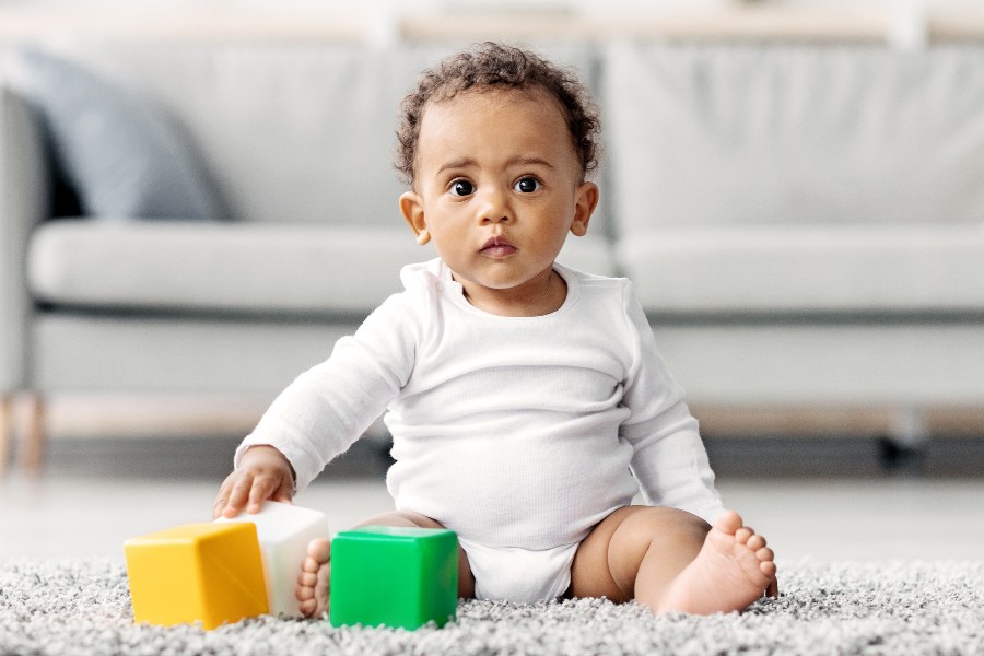 baby during a physiotherapy session at Centre Philae